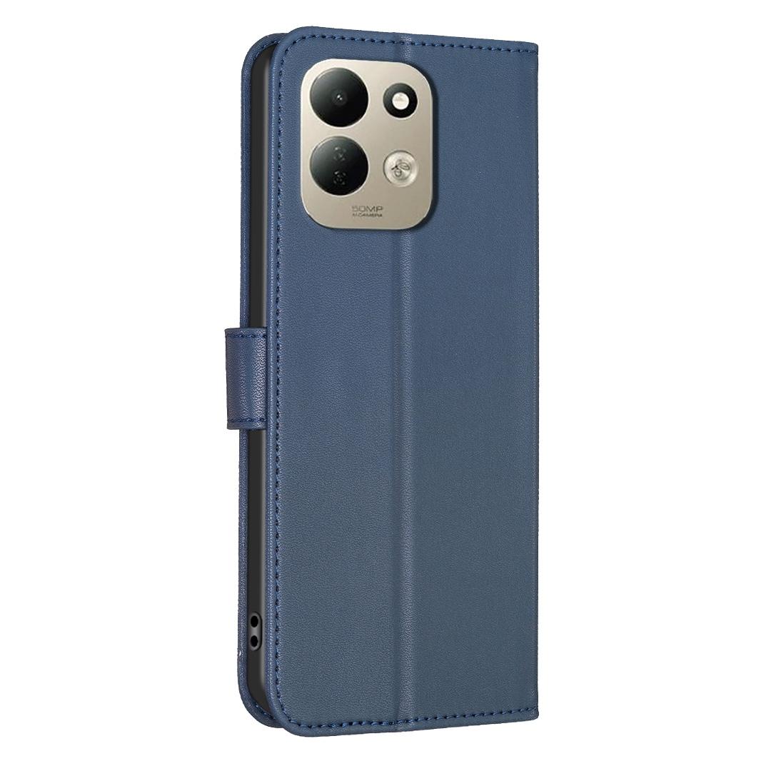 For Redmi 17 4G / 5G Global 170mm Four-leaf Embossed Leather Phone Case(Blue)