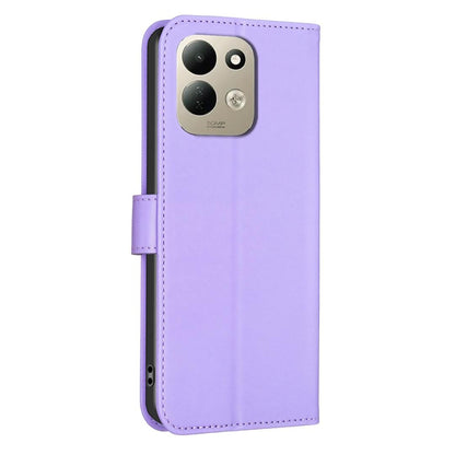 For Redmi 17 4G / 5G Global 170mm Four-leaf Embossed Leather Phone Case(Purple)