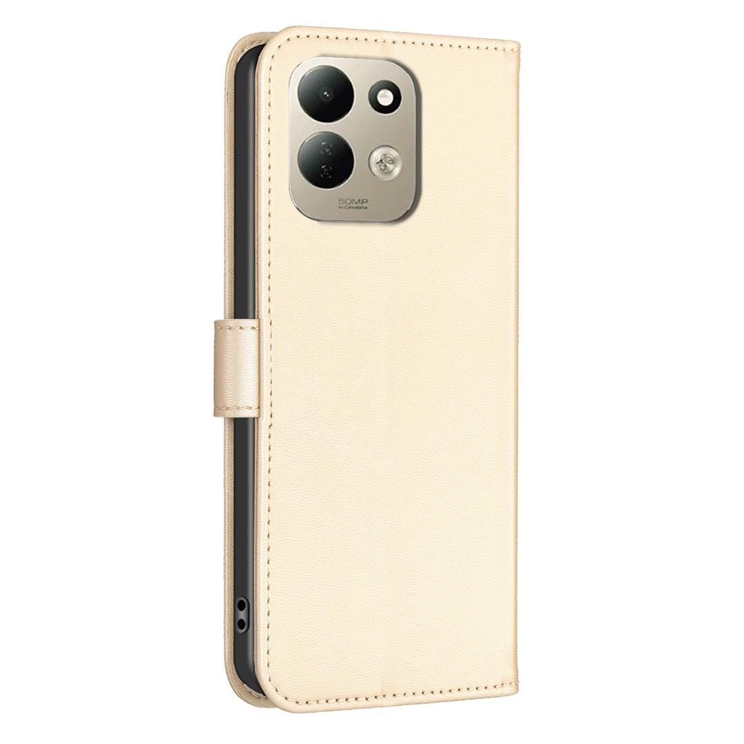 For Redmi 17 4G / 5G Global 170mm Four-leaf Embossed Leather Phone Case(Gold)