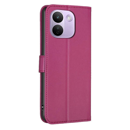 For Redmi Note 17 Pro+ 5G Global 163.4mm Four-leaf Embossed Leather Phone Case - Rose Red - EDA007062308A
