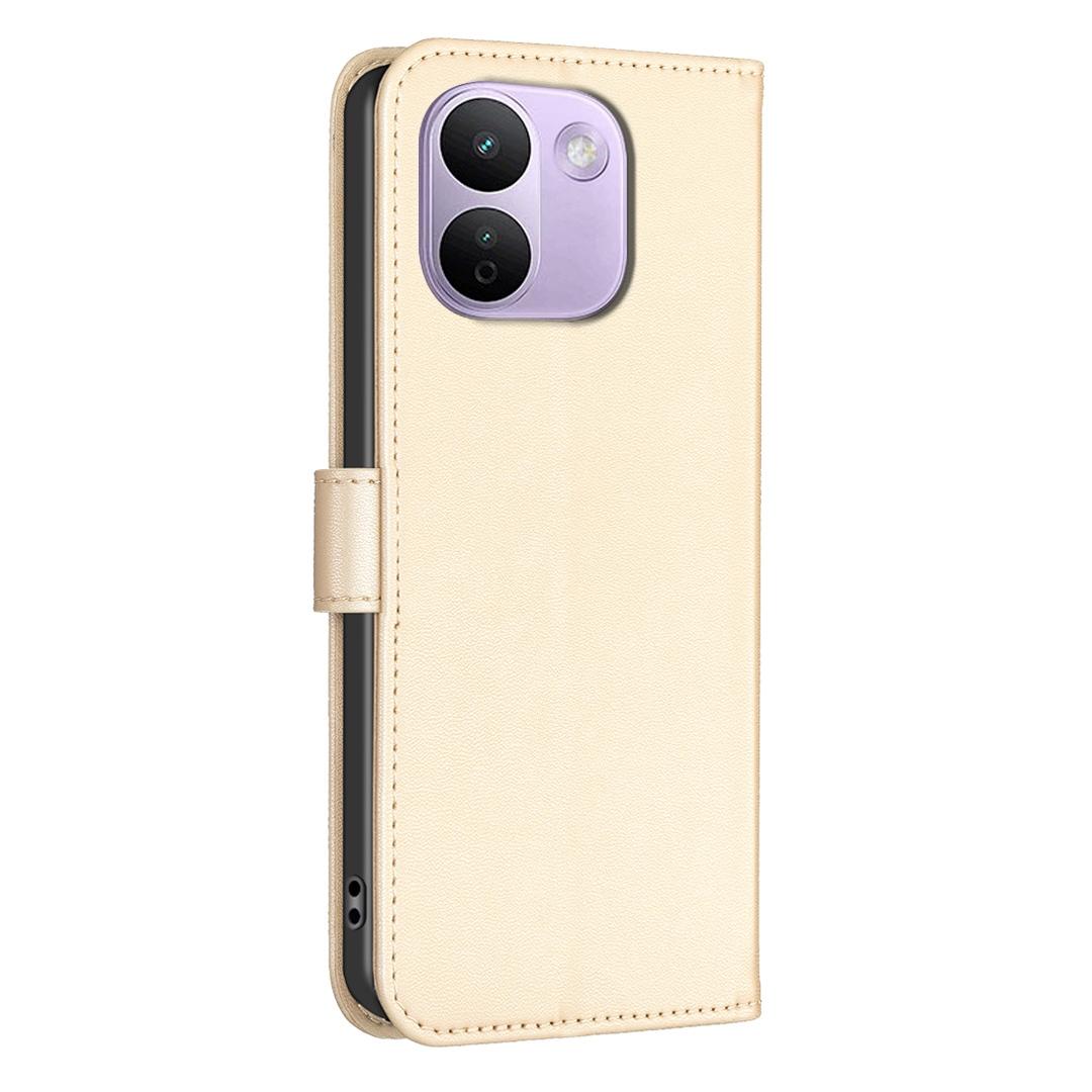 For Redmi Note 17 Pro+ 5G Global 163.4mm Four-leaf Embossed Leather Phone Case - Gold - EDA007062308E