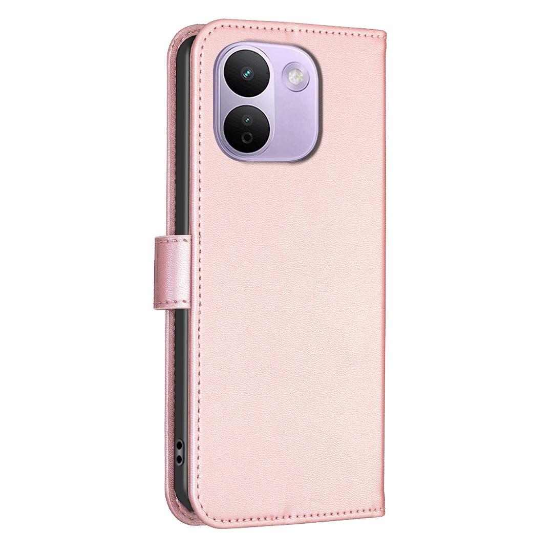 For Redmi Note 17 Pro+ 5G Global 163.4mm Four-leaf Embossed Leather Phone Case - Pink - EDA007062308F