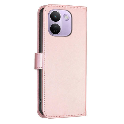 For Redmi Note 17 Pro+ 5G Global 163.4mm Four-leaf Embossed Leather Phone Case - Pink - EDA007062308F