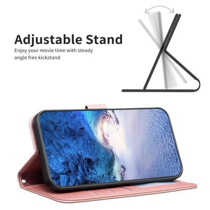 For Redmi Note 17 4G Global 171mm Four-leaf Embossed Leather Phone Case(Pink)