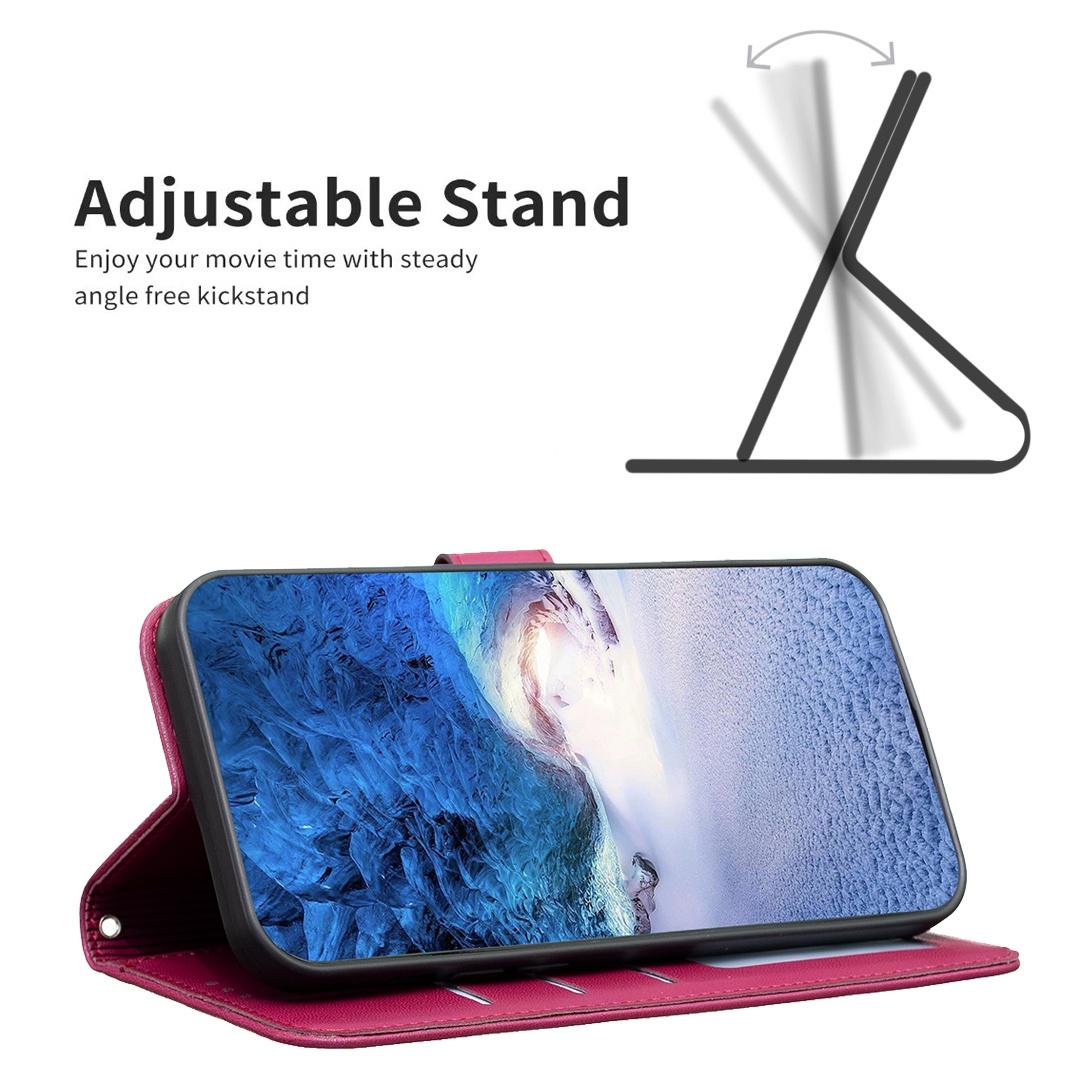 For Redmi Note 17 Pro 5G Global 163mm Four-leaf Embossed Leather Phone Case(Rose Red)