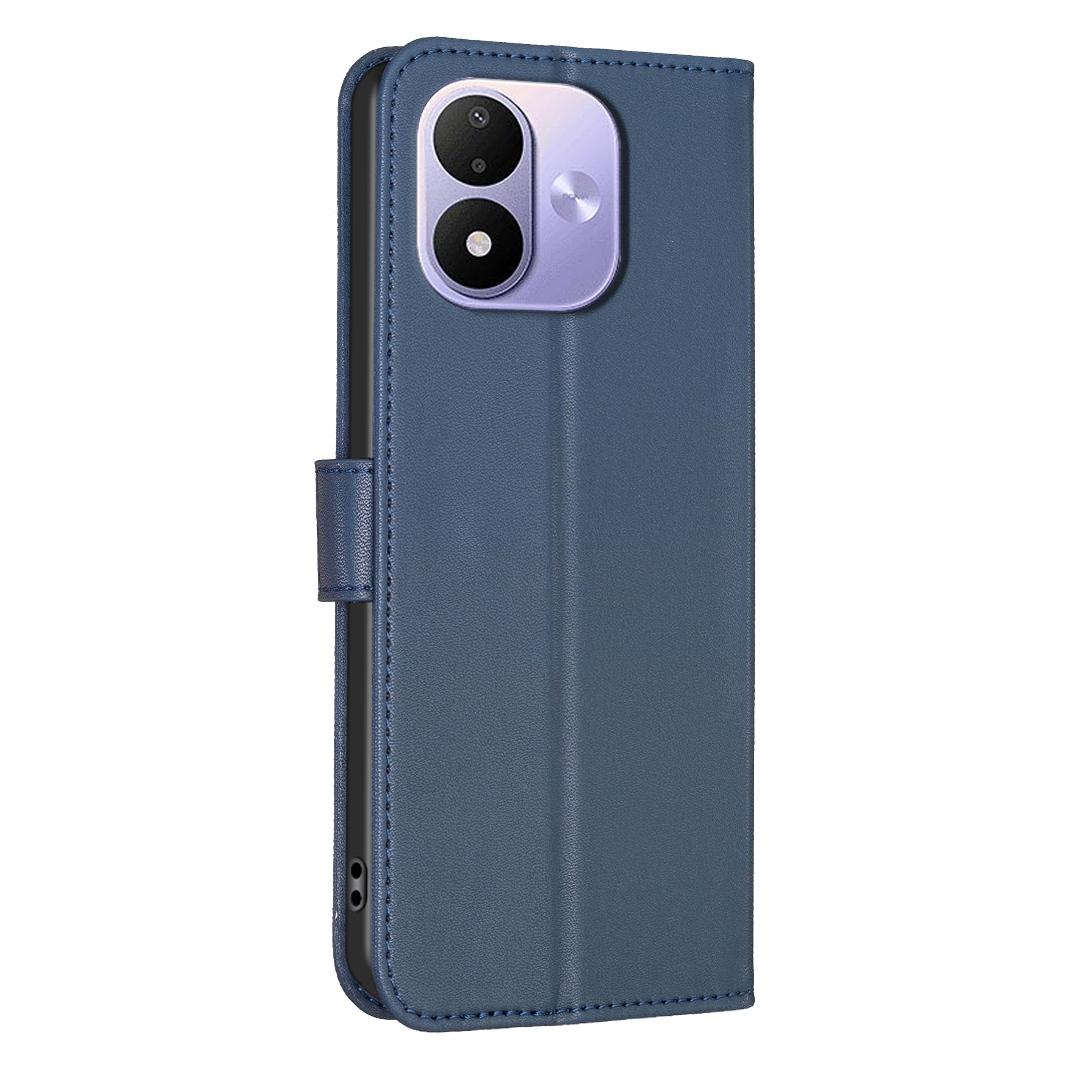 For Redmi Note 17 Pro 5G Global 163mm Four-leaf Embossed Leather Phone Case(Blue)