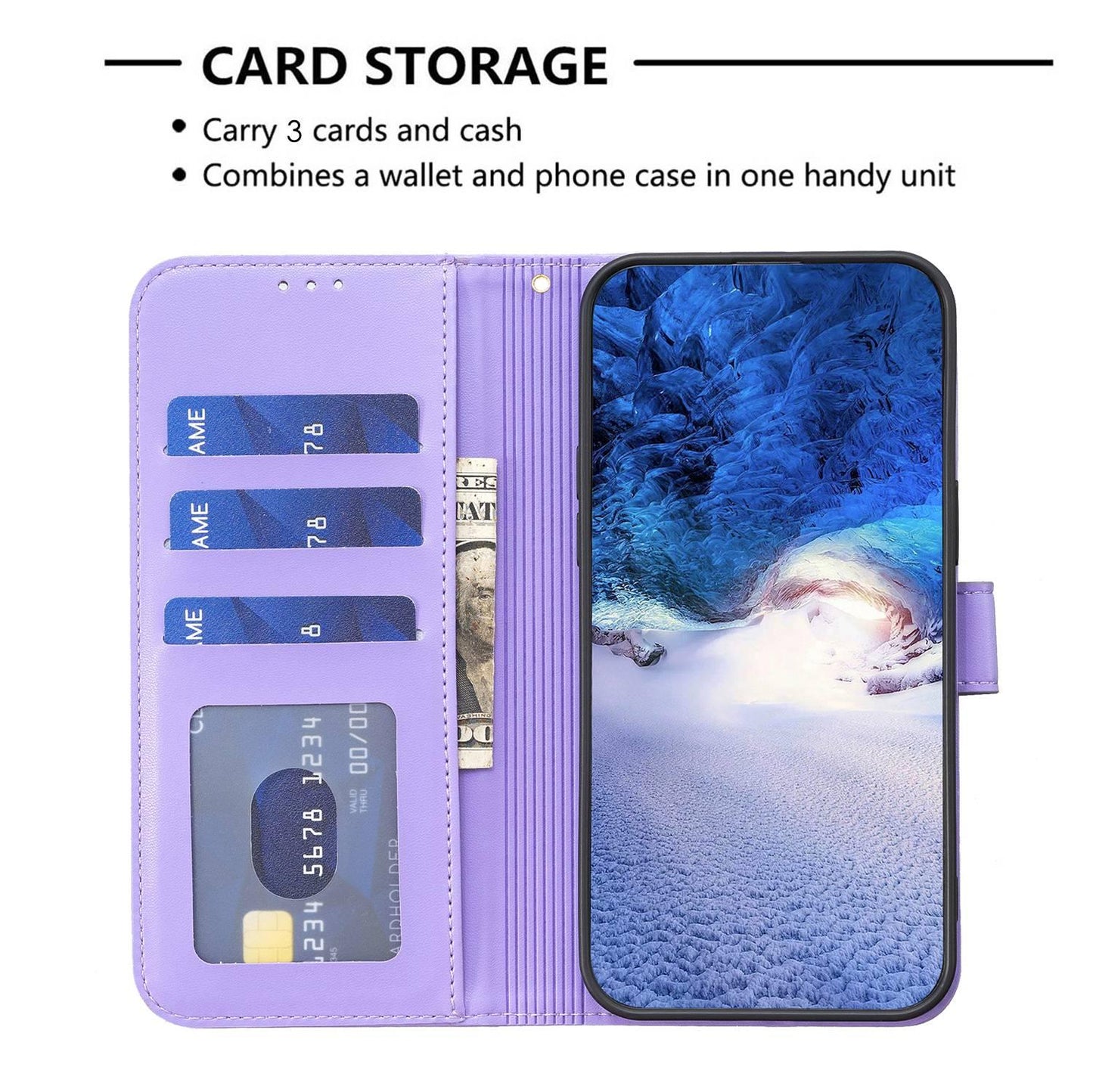 For Redmi Note 17 Pro 5G Global 163mm Four-leaf Embossed Leather Phone Case(Purple)