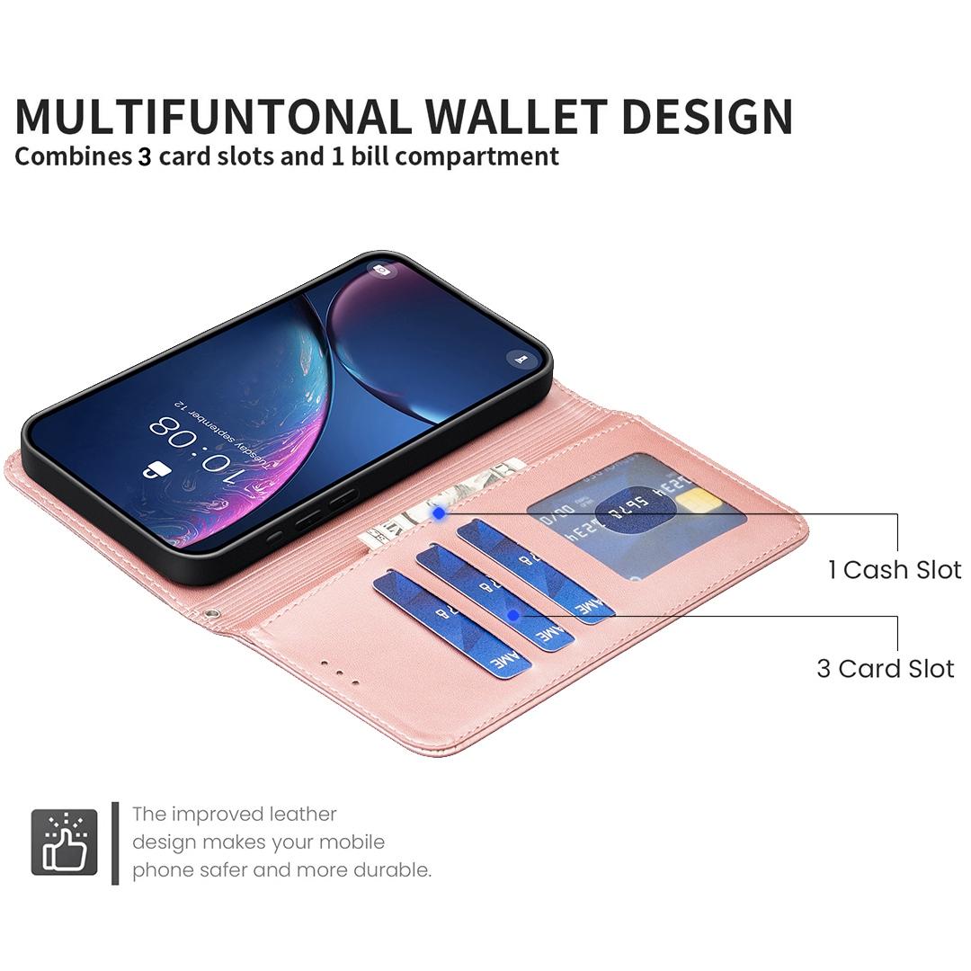 For Redmi Note 17 Pro 5G Global 163mm Four-leaf Embossed Leather Phone Case(Pink)