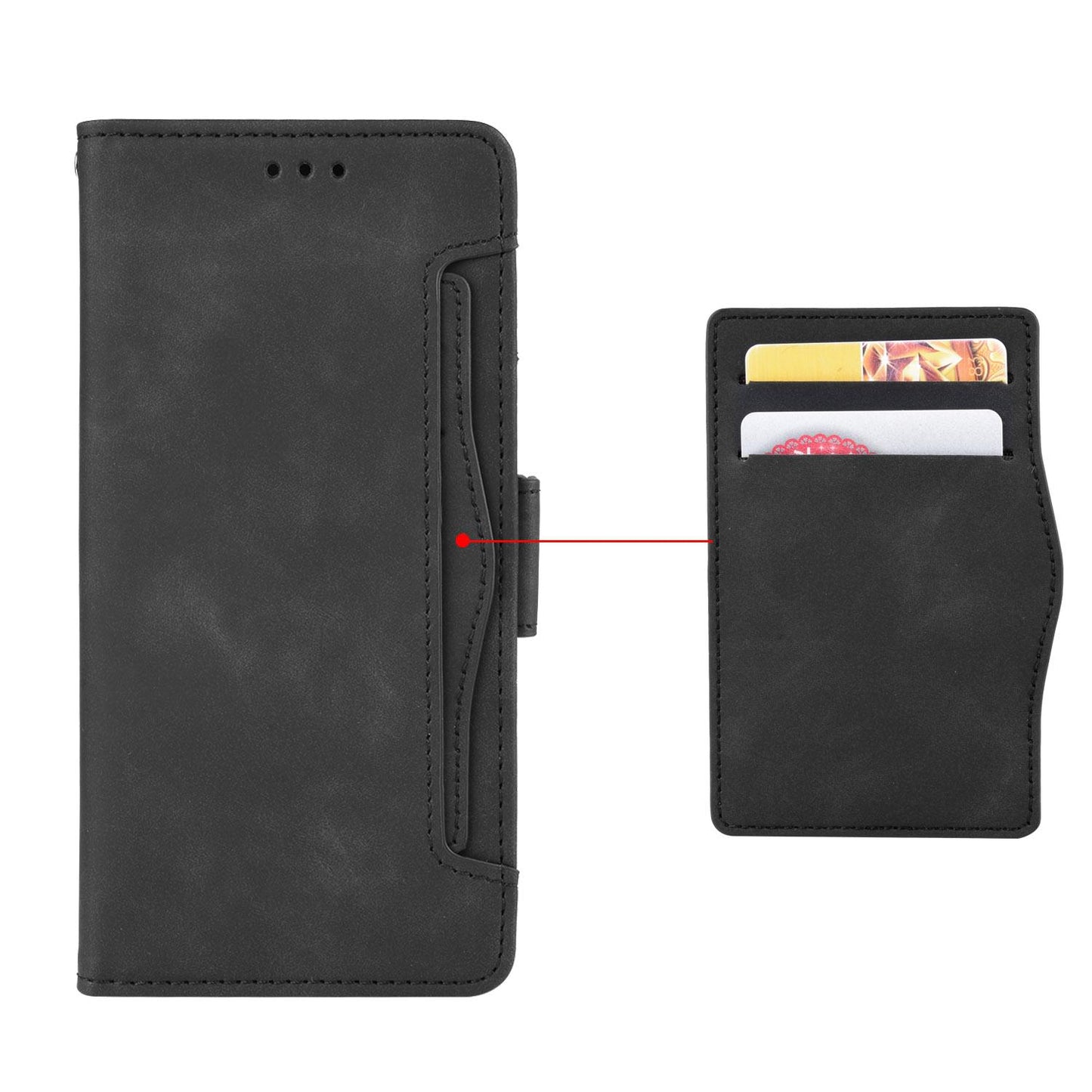 For Redmi K90 Pro Max 5G / Poco F8 Ultra Skin Feel Calf Texture Card Slots Leather Phone Case(Black)