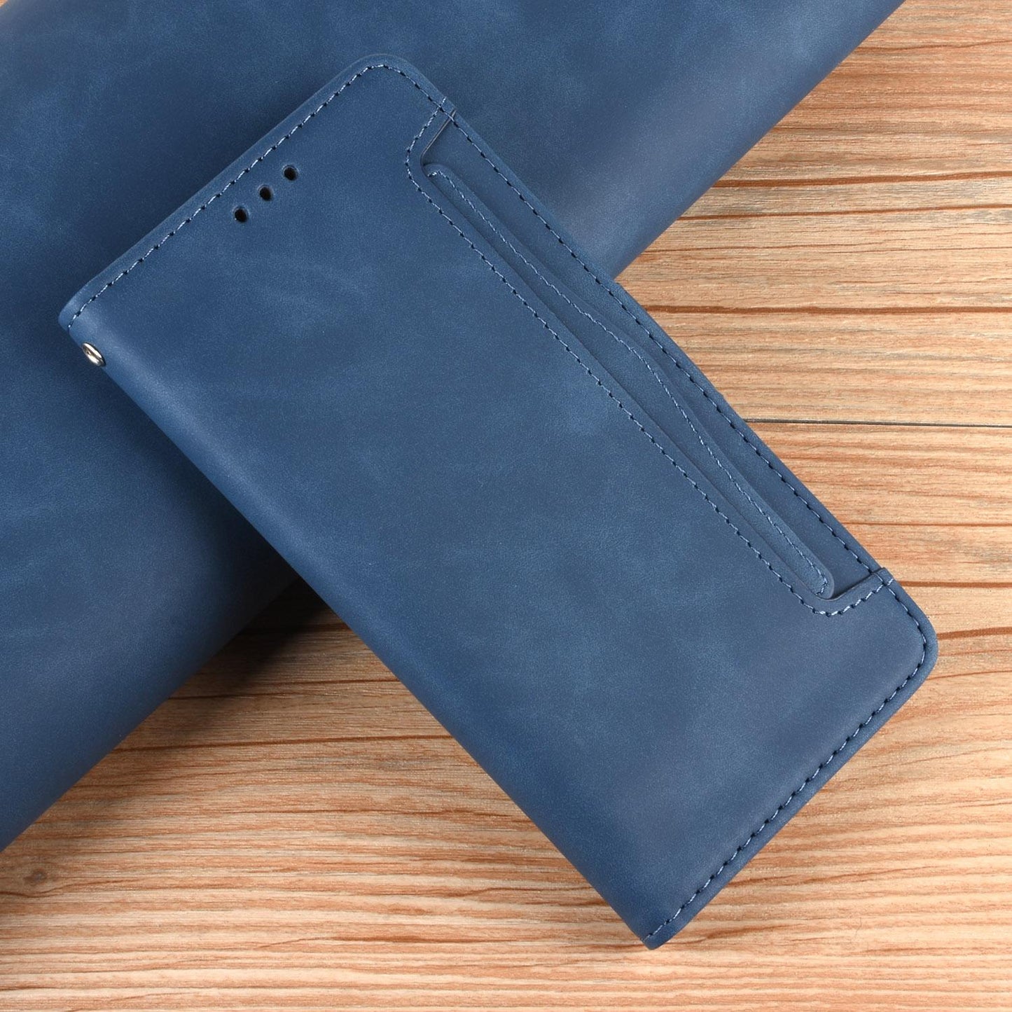 For Redmi K90 Pro Max 5G / Poco F8 Ultra Skin Feel Calf Texture Card Slots Leather Phone Case(Blue)