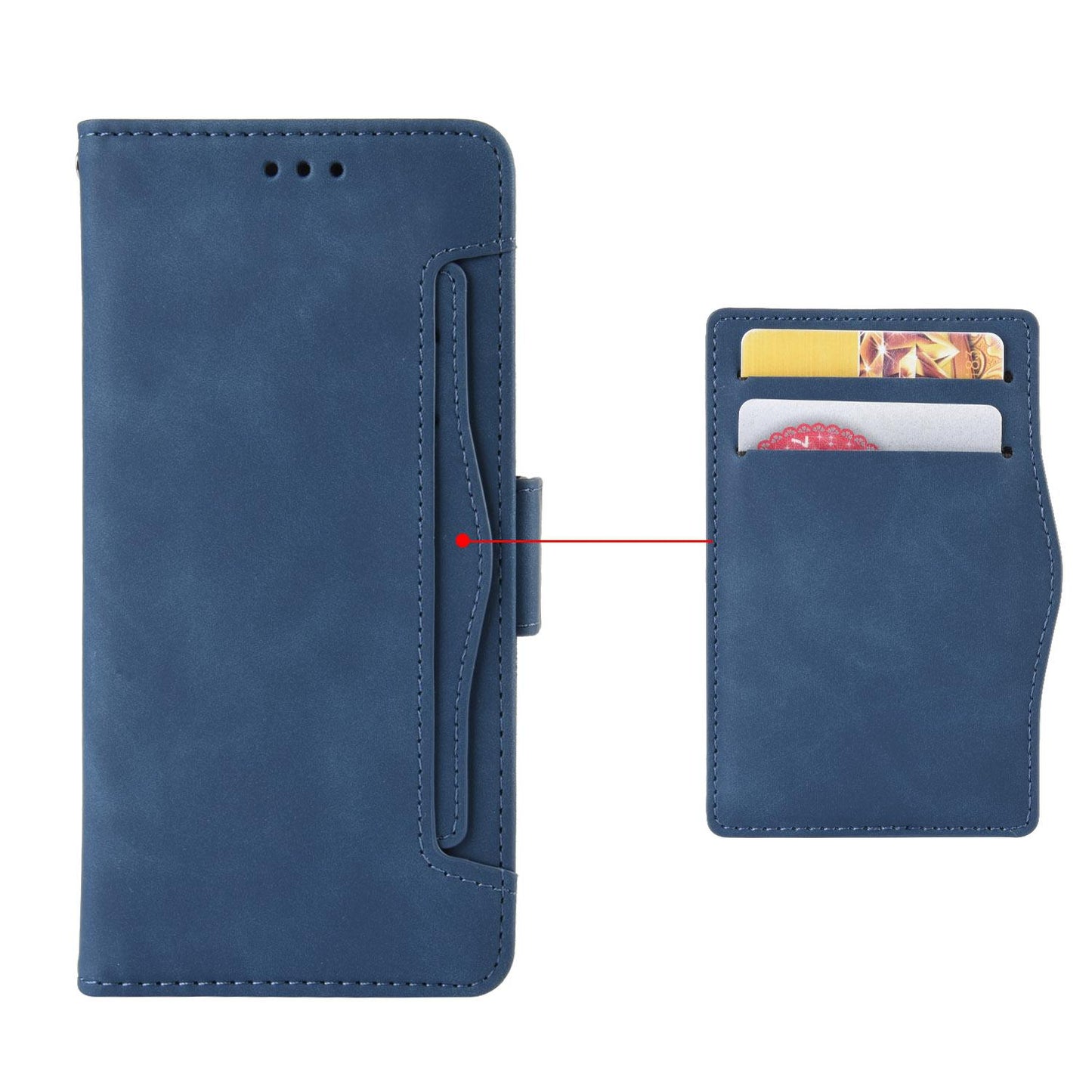 For Redmi K90 Pro Max 5G / Poco F8 Ultra Skin Feel Calf Texture Card Slots Leather Phone Case(Blue)