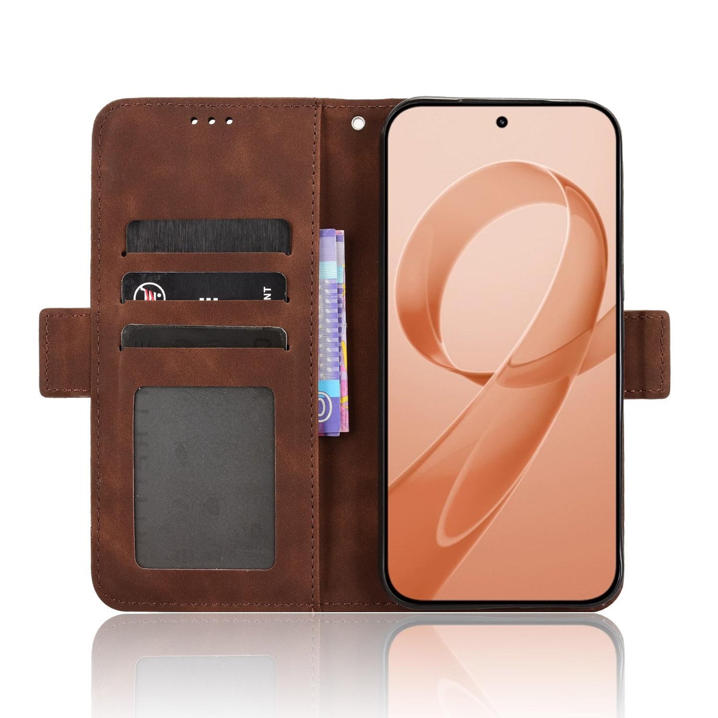 For Redmi K90 Pro Max 5G / Poco F8 Ultra Skin Feel Calf Texture Card Slots Leather Phone Case(Brown)