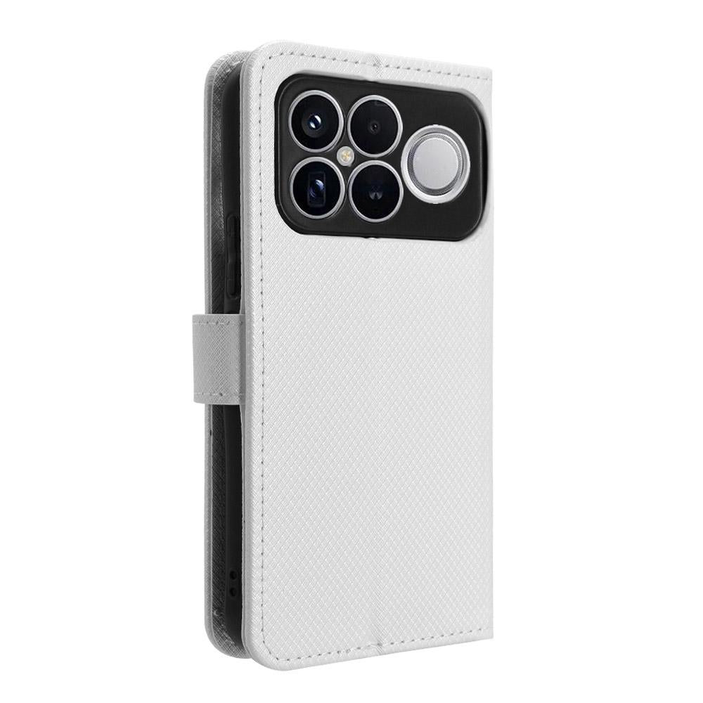 For Redmi K90 Pro Max 5G / Poco F8 Ultra Diamond Texture Leather Phone Case(White)