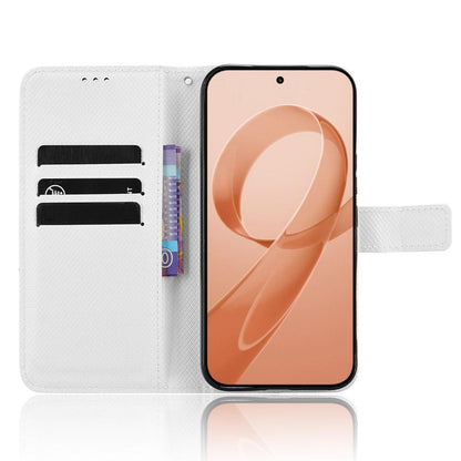 For Redmi K90 Pro Max 5G / Poco F8 Ultra Diamond Texture Leather Phone Case(White)