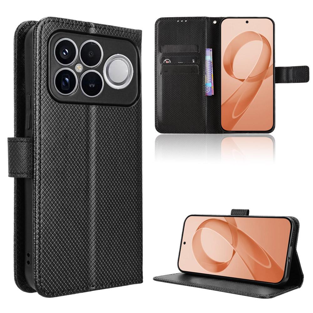 For Redmi K90 Pro Max 5G / Poco F8 Ultra Diamond Texture Leather Phone Case(Black)