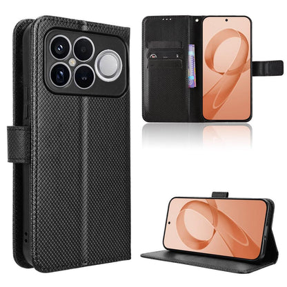 For Redmi K90 Pro Max 5G / Poco F8 Ultra Diamond Texture Leather Phone Case(Black)