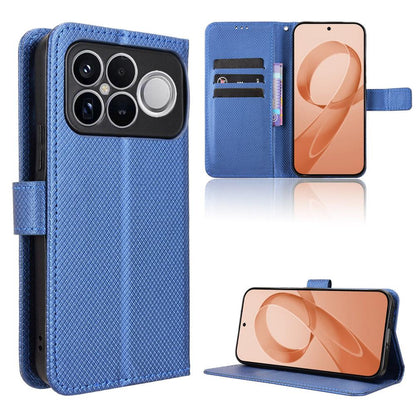 For Redmi K90 Pro Max 5G / Poco F8 Ultra Diamond Texture Leather Phone Case(Blue)