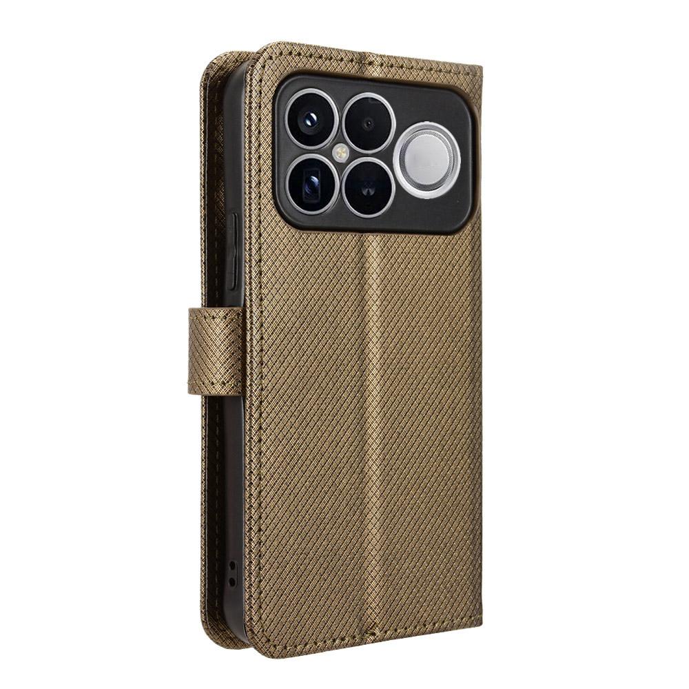 For Redmi K90 Pro Max 5G / Poco F8 Ultra Diamond Texture Leather Phone Case(Brown)