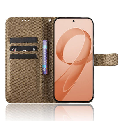 For Redmi K90 Pro Max 5G / Poco F8 Ultra Diamond Texture Leather Phone Case(Brown)