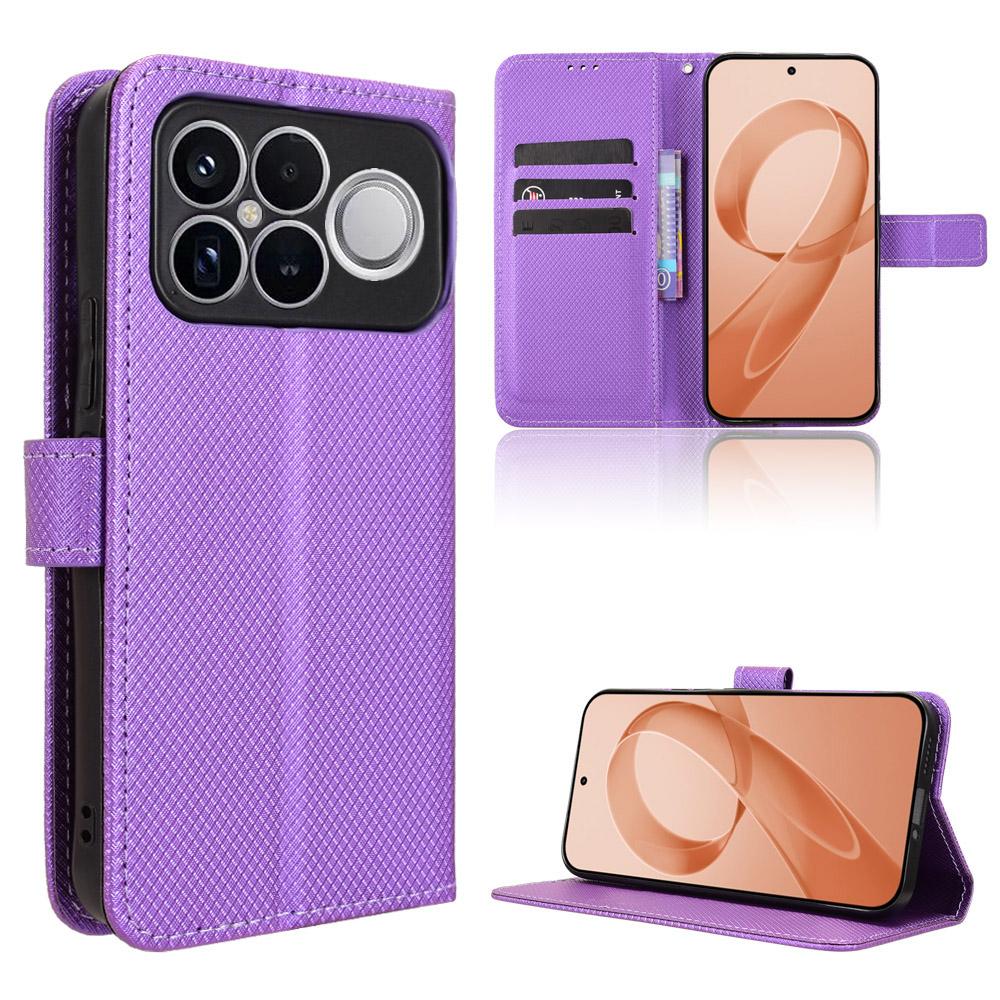 For Redmi K90 Pro Max 5G / Poco F8 Ultra Diamond Texture Leather Phone Case(Purple)