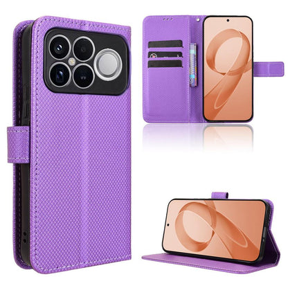 For Redmi K90 Pro Max 5G / Poco F8 Ultra Diamond Texture Leather Phone Case(Purple)