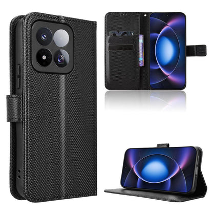 For Xiaomi 17 Max 5G Diamond Texture Leather Phone Case - Black - EDA007067231B