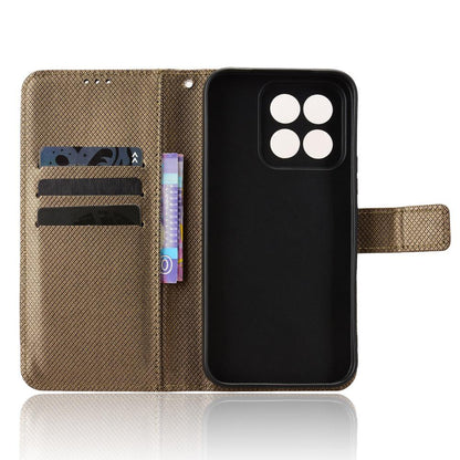 For Xiaomi 17 Max 5G Diamond Texture Leather Phone Case - Brown - EDA007067231D