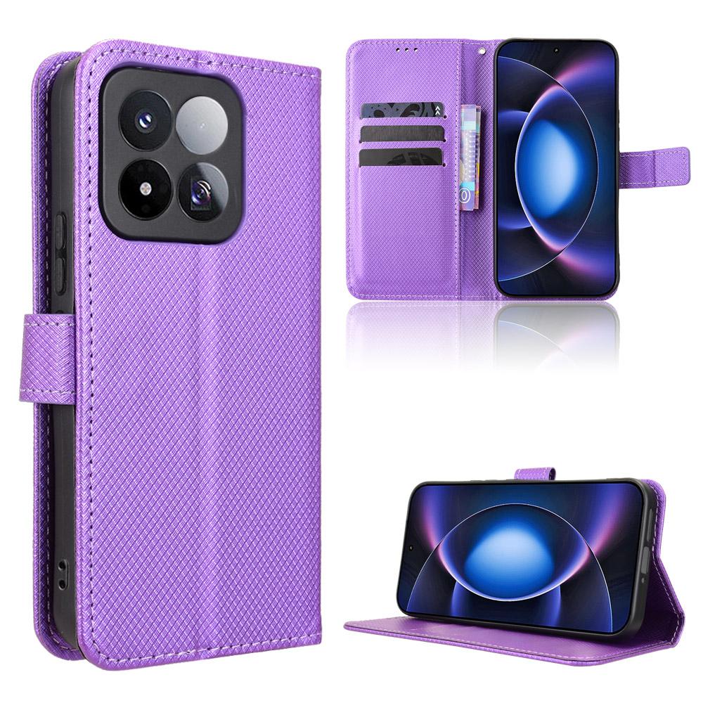 For Xiaomi 17 Max 5G Diamond Texture Leather Phone Case - Purple - EDA007067231E