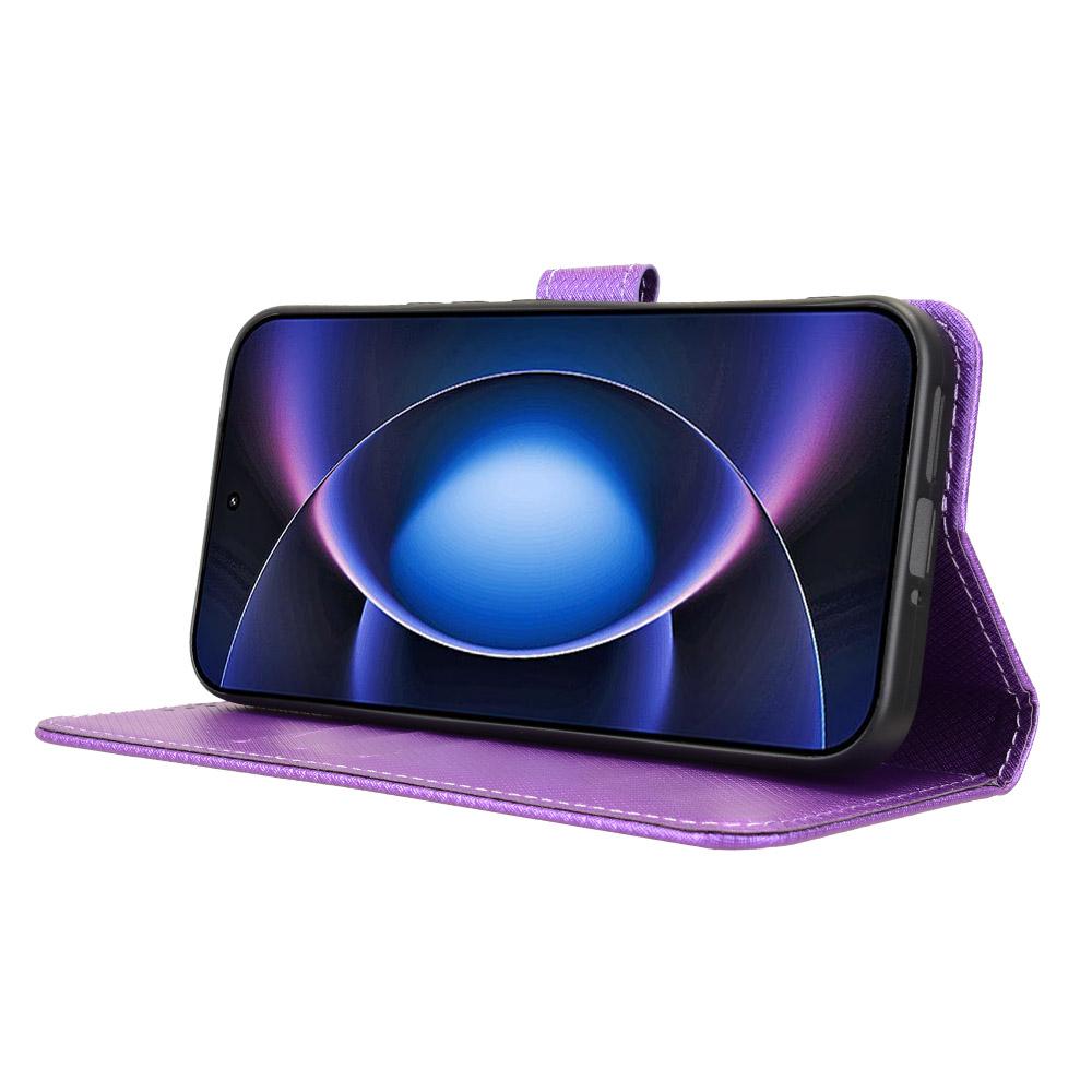 For Xiaomi 17 Max 5G Diamond Texture Leather Phone Case - Purple - EDA007067231E