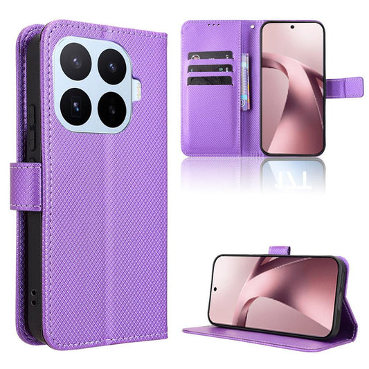 For Xiaomi 17T Pro 5G Diamond Texture Leather Phone Case - Purple - EDA007067232E