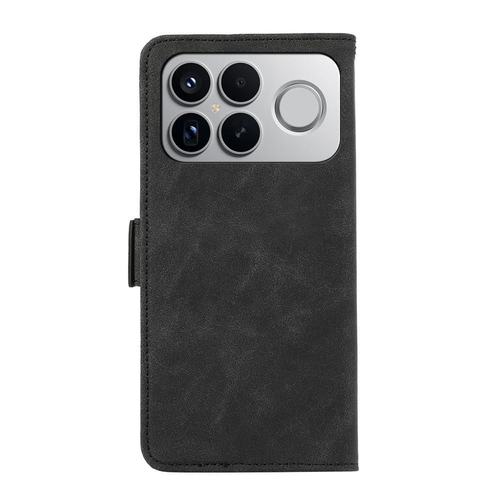 For Redmi K90 Pro Max/Poco F8 Ultra ABEEL Frosted Magnetic RFID Leather Phone Case(Black)