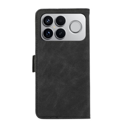 For Redmi K90 Pro Max/Poco F8 Ultra ABEEL Frosted Magnetic RFID Leather Phone Case(Black)