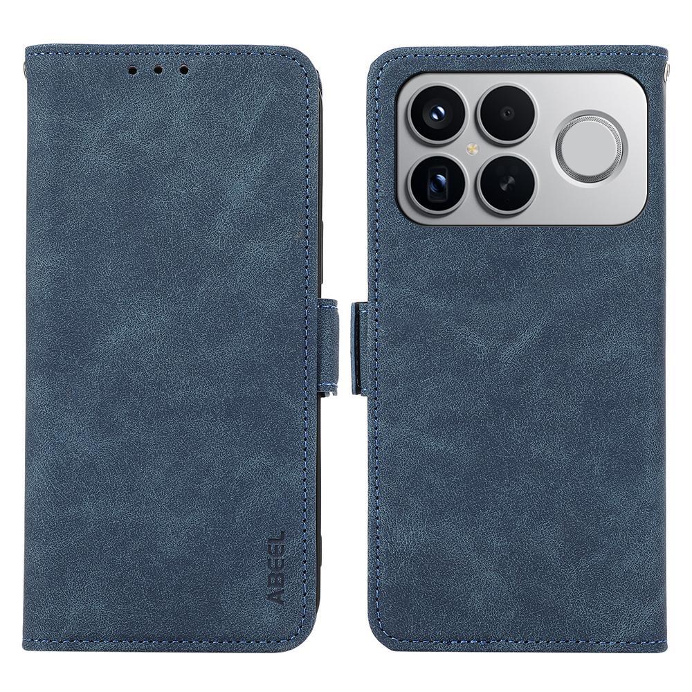 For Redmi K90 Pro Max/Poco F8 Ultra ABEEL Frosted Magnetic RFID Leather Phone Case(Blue)