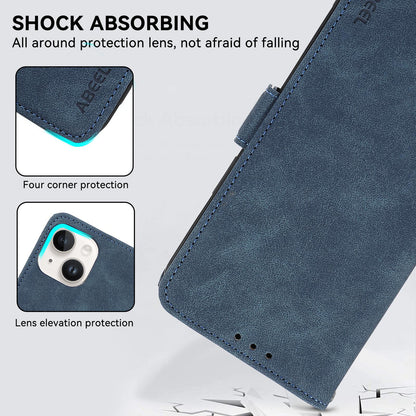 For Redmi K90 Pro Max/Poco F8 Ultra ABEEL Frosted Magnetic RFID Leather Phone Case(Blue)