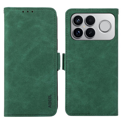 For Redmi K90 Pro Max/Poco F8 Ultra ABEEL Frosted Magnetic RFID Leather Phone Case(Green)