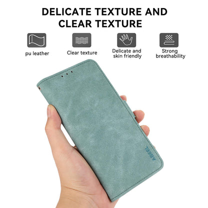 For Redmi K90 Pro Max/Poco F8 Ultra ABEEL Frosted Magnetic RFID Leather Phone Case(Cyan)