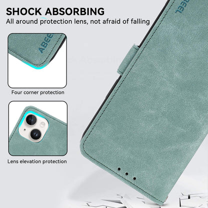 For Redmi K90 Pro Max/Poco F8 Ultra ABEEL Frosted Magnetic RFID Leather Phone Case(Cyan)