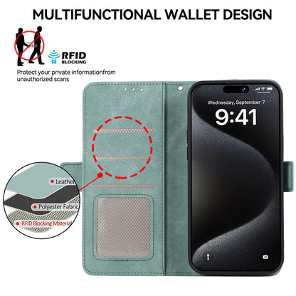 For Redmi K90 Pro Max/Poco F8 Ultra ABEEL Frosted Magnetic RFID Leather Phone Case(Cyan)