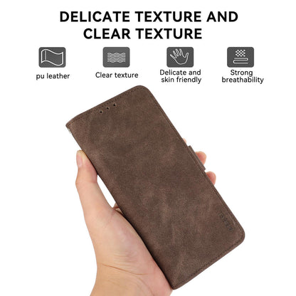 For Redmi K90 Pro Max/Poco F8 Ultra ABEEL Frosted Magnetic RFID Leather Phone Case(Brown)