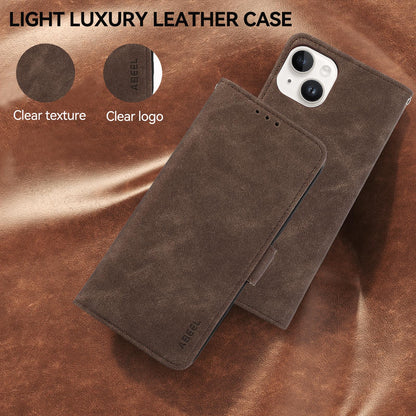For Redmi K90 Pro Max/Poco F8 Ultra ABEEL Frosted Magnetic RFID Leather Phone Case(Brown)