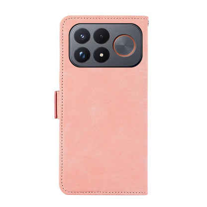 For Redmi K100 Pro Max/Poco F9 Ultra 5G ABEEL Frosted Magnetic RFID Leather Phone Case - Pink - EDA007072925A