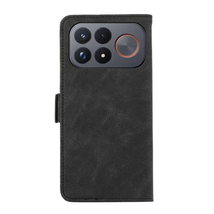 For Redmi K100 Pro Max/Poco F9 Ultra 5G ABEEL Frosted Magnetic RFID Leather Phone Case - Black - EDA007072925B