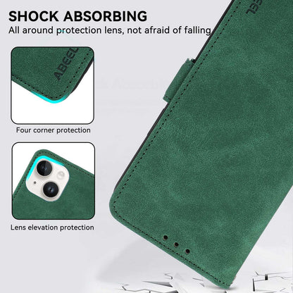 For Redmi K100 Pro Max/Poco F9 Ultra 5G ABEEL Frosted Magnetic RFID Leather Phone Case - Green - EDA007072925D