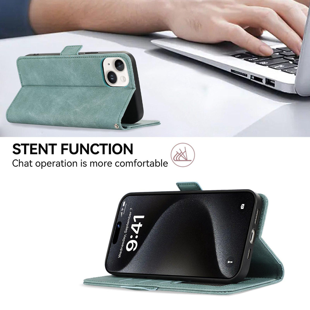 For Redmi K100 Pro Max/Poco F9 Ultra 5G ABEEL Frosted Magnetic RFID Leather Phone Case - Cyan - EDA007072925E