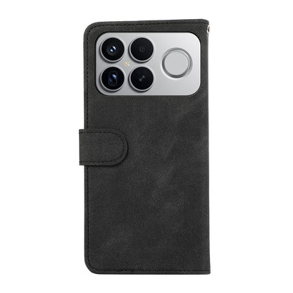 For Redmi K90 Pro Max/Poco F8 Ultra ABEEL Color Block Magnetic RFID Leather Phone Case(Black-Green)