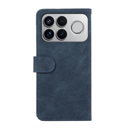 For Redmi K90 Pro Max/Poco F8 Ultra ABEEL Color Block Magnetic RFID Leather Phone Case(Blue-Brown)
