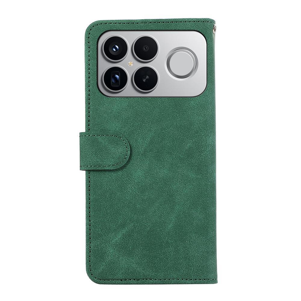 For Redmi K90 Pro Max/Poco F8 Ultra ABEEL Color Block Magnetic RFID Leather Phone Case(Green-Black)