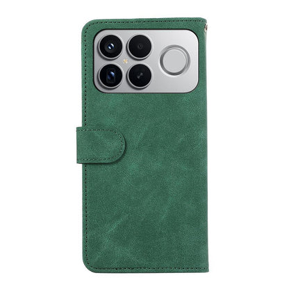 For Redmi K90 Pro Max/Poco F8 Ultra ABEEL Color Block Magnetic RFID Leather Phone Case(Green-Black)