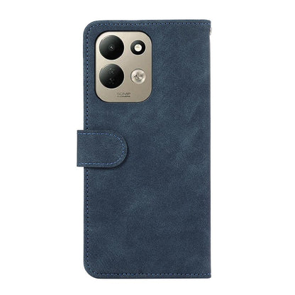 For Redmi 17 5G / 4G Global 170mm ABEEL Color Block Magnetic RFID Leather Phone Case - Blue-Brown - EDA007073223C