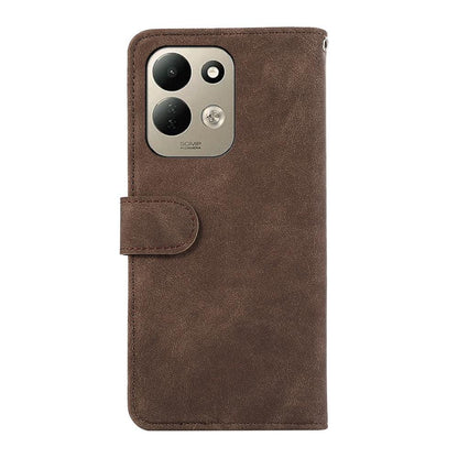 For Redmi 17 5G / 4G Global 170mm ABEEL Color Block Magnetic RFID Leather Phone Case - Brown-Blue - EDA007073223F